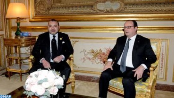 جلالة الملك يجري مباحثات مع الرئيس الفرنسي بقصر الإيليزي