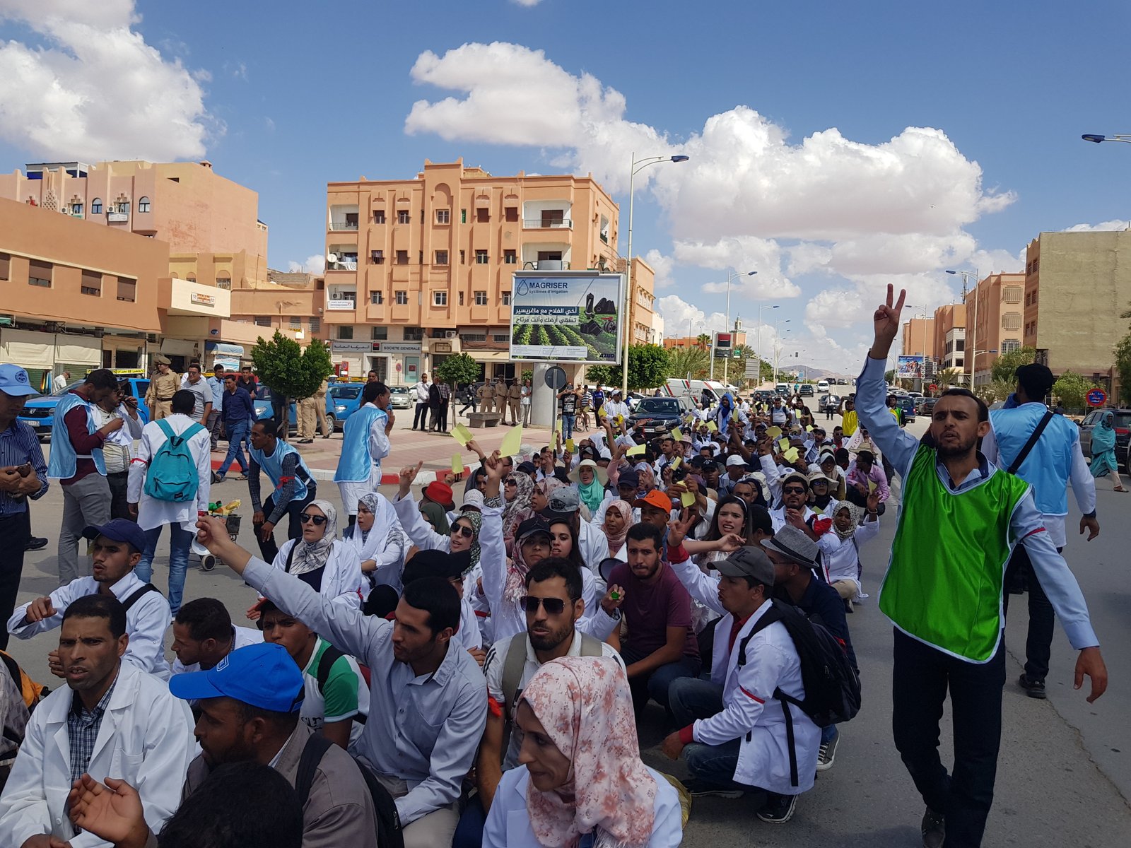 احتجاج الأساتذة المتعاقدين بالرشيدية