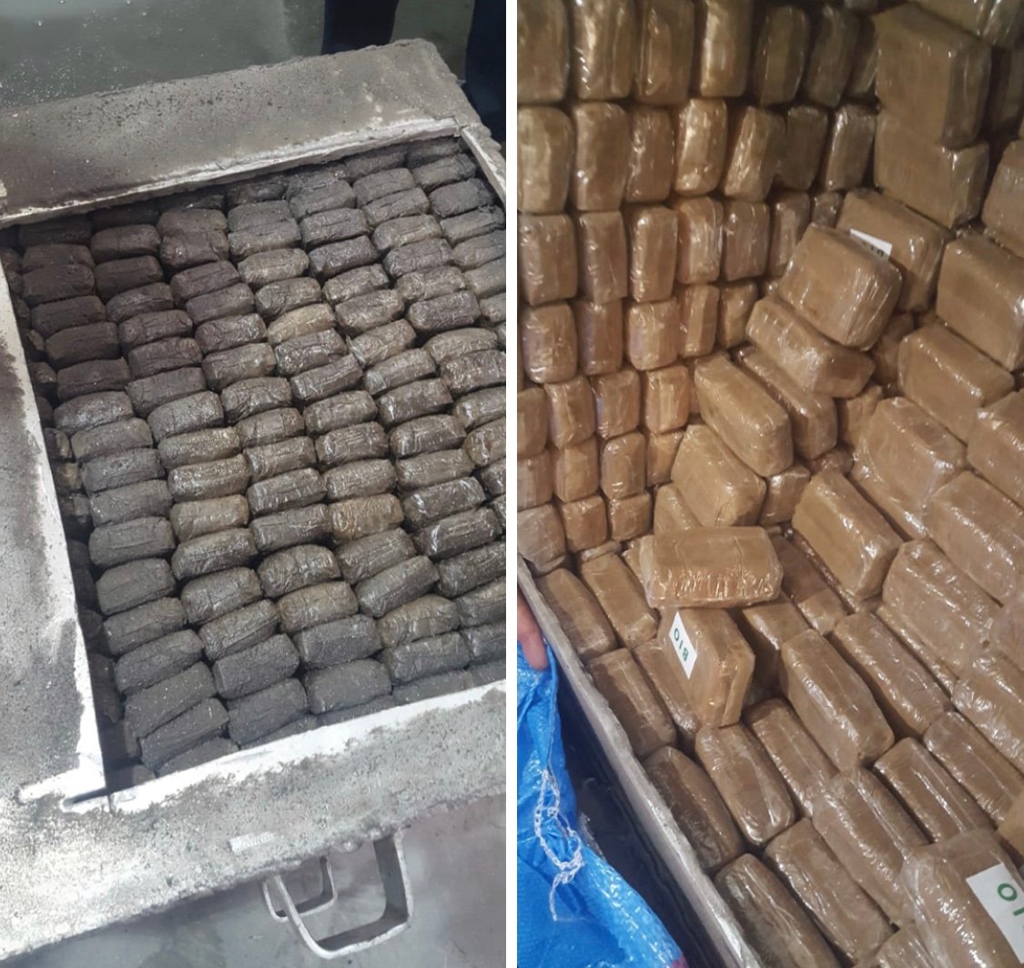 إحباط محاولة لتهريب شحنة قياسية من المخدرات وزنها 27 طنا و300 كلغ من مخدر الشيرا