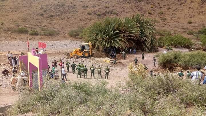 العثور على جثة المفقود اثر الفيضانات الطوفانية التي اجتاحت ملعب تيزريت