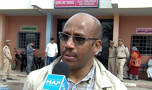 اتخاذ الإجراءات اللازمة لتقديم الإسعافات لجرحى انقلاب حافلة على مستوى قنطرة “واد درمشان”