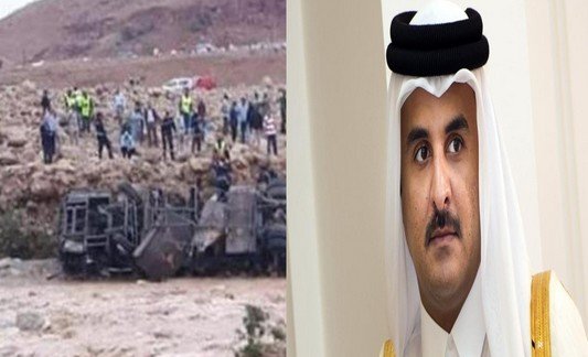أمير قطر يعزي جلالة الملك في ضحايا فاجعة الدرمشان بالرشيدية