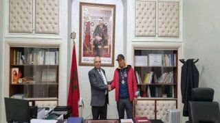 الرشيدية: استقبال البطل العالمي علي أوخربوش بمقر مجلس الجهة