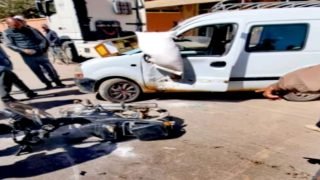 جريح في حادث اصطدام سيارة بدراجة نارية بتنجداد