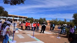 الرشيدية : إحتفال تلاميذ وتلميذات الثانوية التأهيلية الأمير مولاي عبد الله باليوم العالمي للسلامة الطرقية