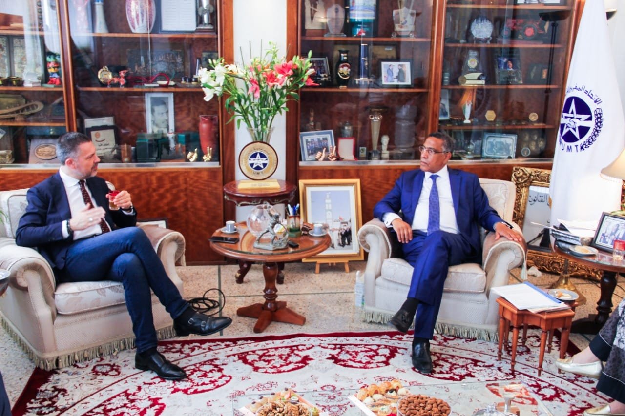 الـUMT والاتحاد الأوروبي للنقابات يجددان عزمهما مواصلة العمل المشترك