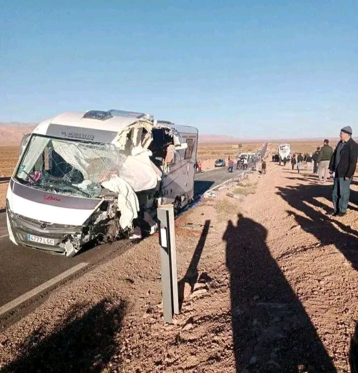 جرحى في حادثة سير مروعة ضواحي تنغير (صور)