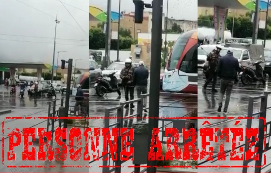 توقيف شخص عرقل سير الترامواي بالدار البيضاء