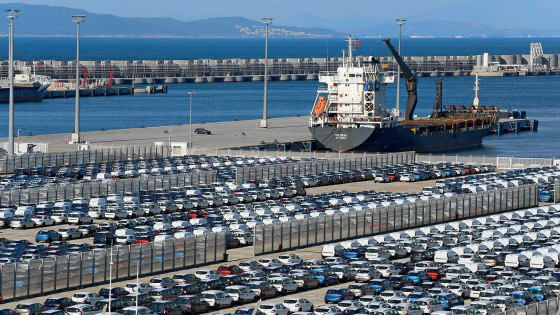 صادرات السيارات تنعس ميناء طنجة المتوسط