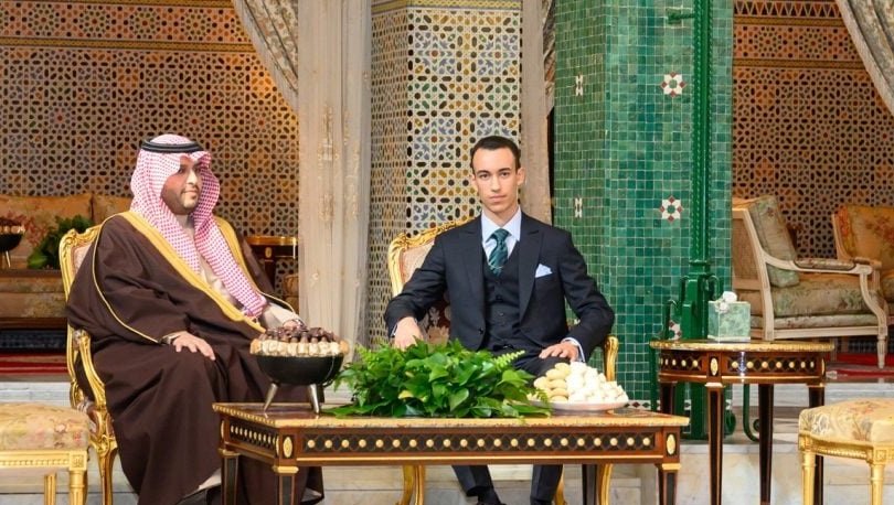 الأمير  مولاي الحسن يستقبل الأمير تركي بن محمد بن فهد بن عبد العزيز