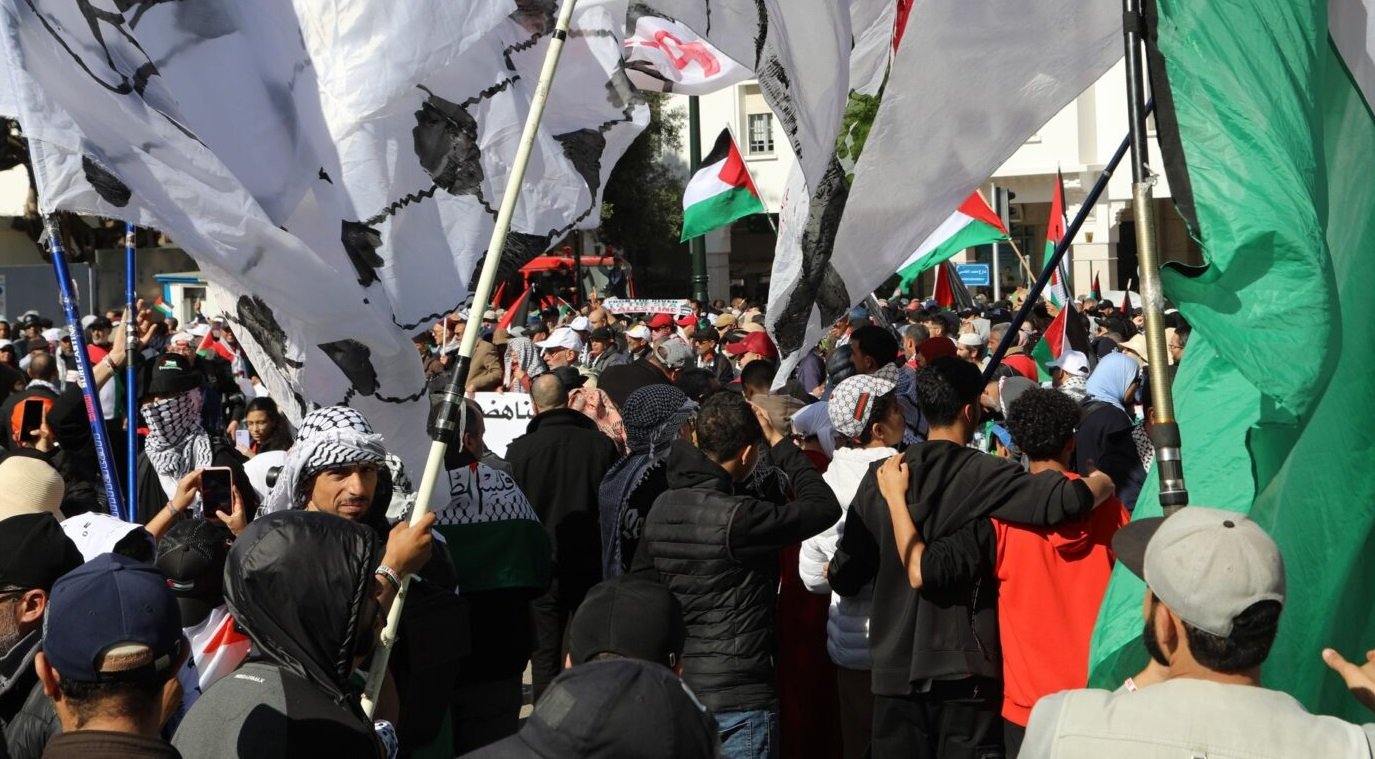 مسيرة وطنية حاشدة بالرباط دعما للشعب الفلسطيني (صور)