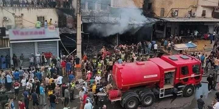 حريق بأحد الأسواق بمدينة فاس يتسبب في خسائر مادية و بشرية كبيرة