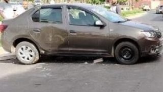 خطير..إصطدام سيارة بالرصيف بمراكش