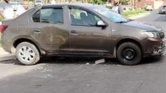 خطير..إصطدام سيارة بالرصيف بمراكش