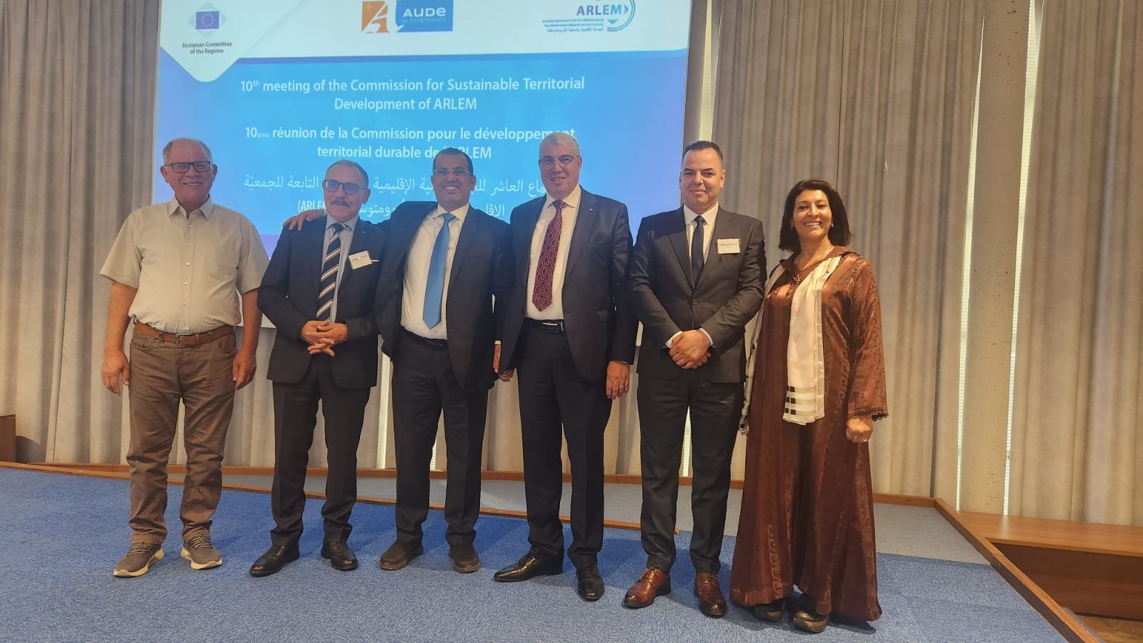 مشاركة رئيس الجمعية المغربية لرؤساء مجالس العمالات و الأقاليم في الإجتماع العاشر للجنة التنمية الترابية المستدامة للجمعية الجهوية و الإقليمية الأورو متوسطية