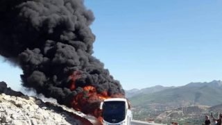 حريق يلتهم حافلة لنقل المسافرين بين تطوان وشفشاون