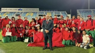 حفل استقبال بالدار البيضاء على شرف المنتخب المغربي لألعاب القوى المتصدر لترتيب البطولة العربية لأقل من 18 سنة