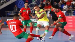 إقصاء المنتخب المغربي لكرة القدم داخل القاعة من ربع نهائي كأس العالم بعد هزيمة أمام البرازيل