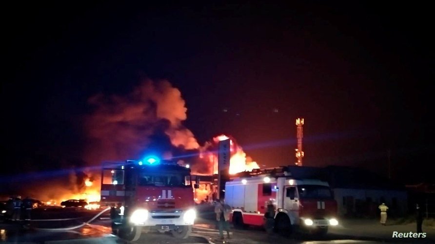 روسيا..عشرة قـــــــتلى على الأقل في إنفجار محطة وقود بجمهورية داغستان