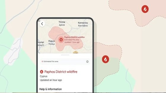 “غوغل مابس” توفر خدمة التحذير من حرائق الغابات