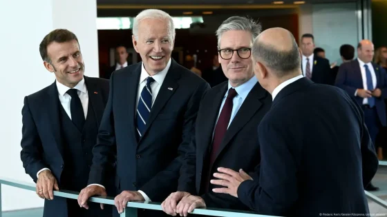 بايدن و شولتس و ماكرون و ستارمر يدعون إلى “إنهاء حرب غزة فورا”