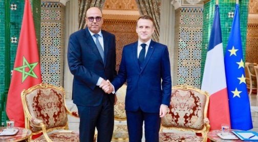 الرئيس الفرنسي إيمانويل ماكرون في ضيافة رئيس مجلس المستشارين