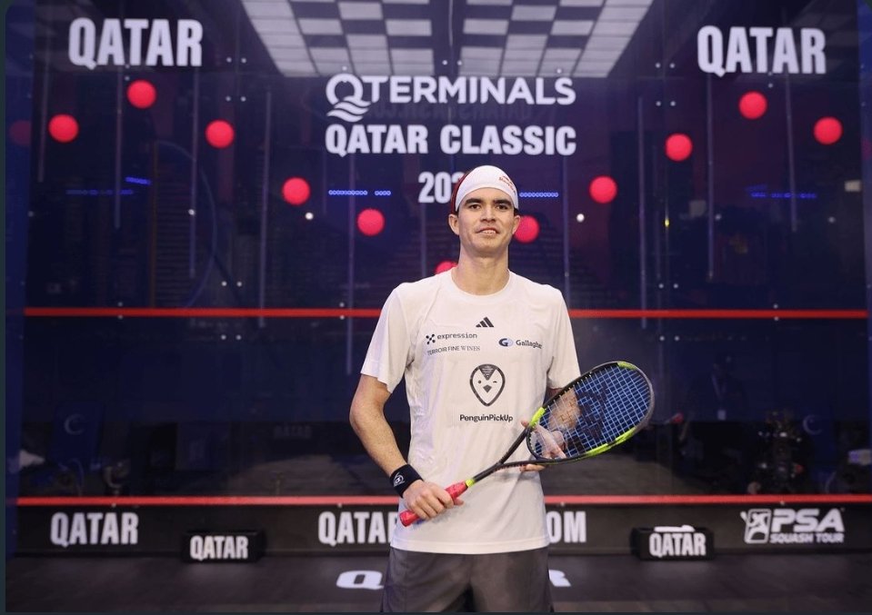 دييغو إلياس يتفوق على مصطفى عسل ويتوّج بلقب بطولة قطر كلاسيك للاسكواش