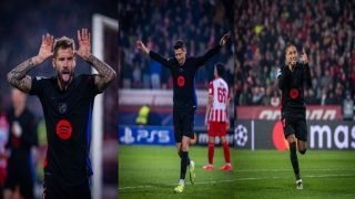 برشلونة يواصل نثر سحره بخماسية أمام النجم الأحمر وليفاندوفسكي يقترب من نادي المئة