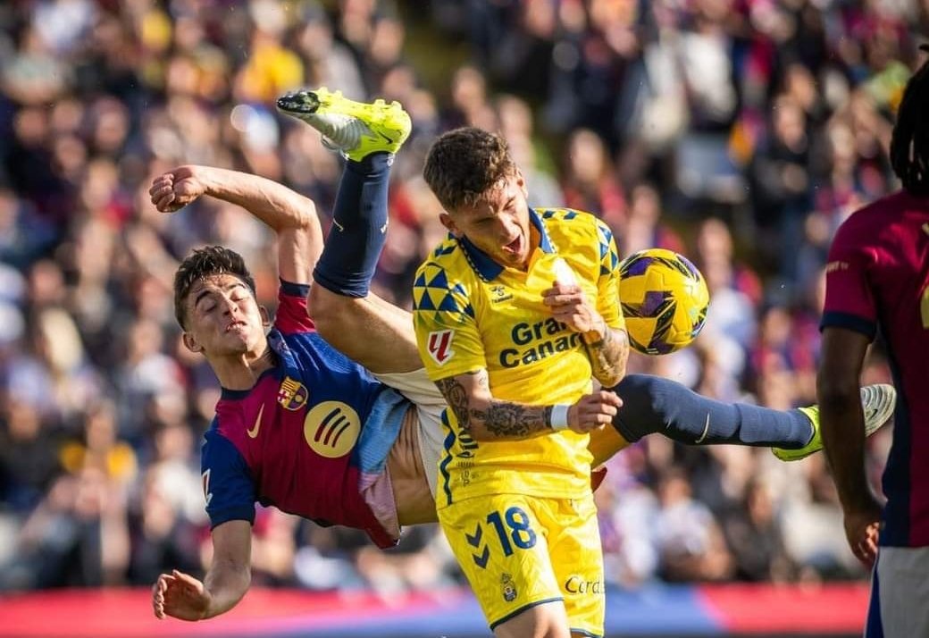 لاس بالماس يتغلب على برشلونة ويُفسد احتفالاته  بذكرى تأسيسه