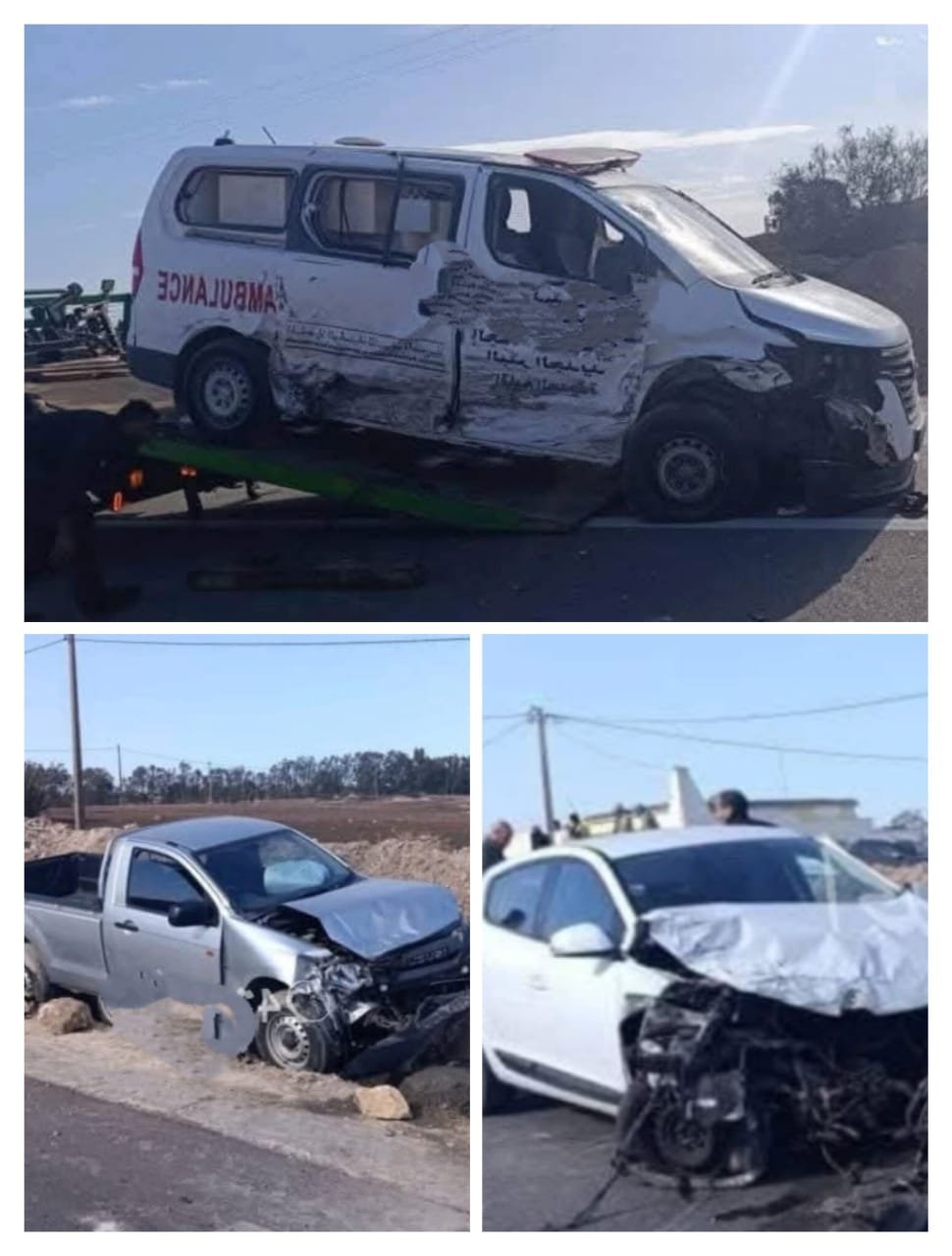 الجديدة: حادث اصطدام 3 سيارات على الطريق الرابط بين اثنين “اشتوكة وأزمور” 