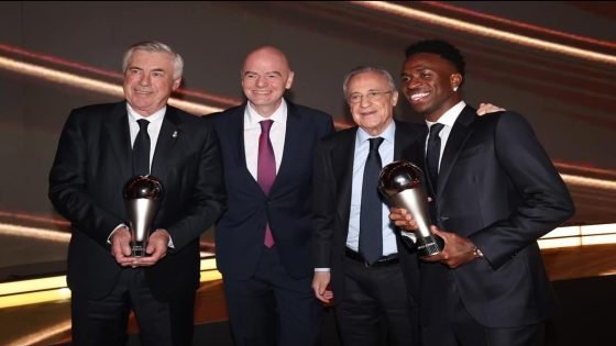 كارلو أنشيلوتي يُتوَّج بجائزة أفضل مدرب في العالم لعام 2024