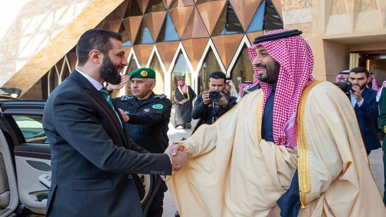 ولي العهد السعودي يستقبل الرئيس السوري أحمد الشرع في قصر اليمامة بالرياض