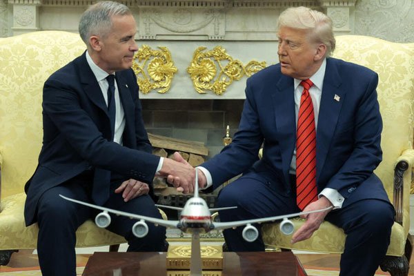 دونالد ترامب يستقبل رئيس الوزراء الكندي بالبيت الأبيض