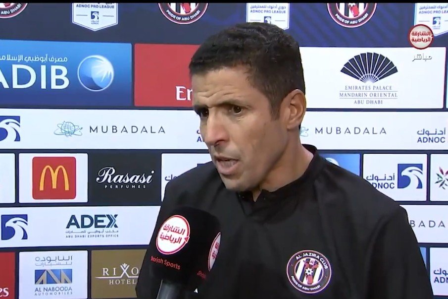 الجزيرة الإماراتي ينهي ارتباطه بالمدرب المغربي الحسين عموتة