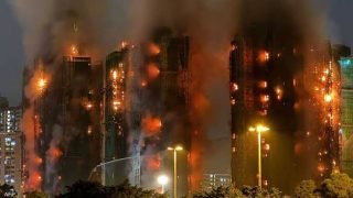 ارتفاع حصيلة الحريق في هونغ كونغ إلى 128 قتيلا