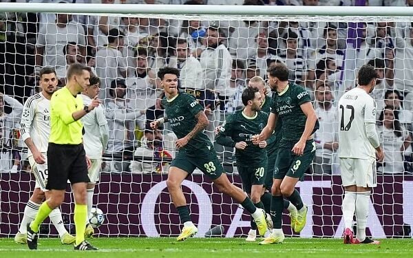ريال مدريد يتعثر بميدانه أمام مانشستر سيتي في دوري أبطال أوروبا
