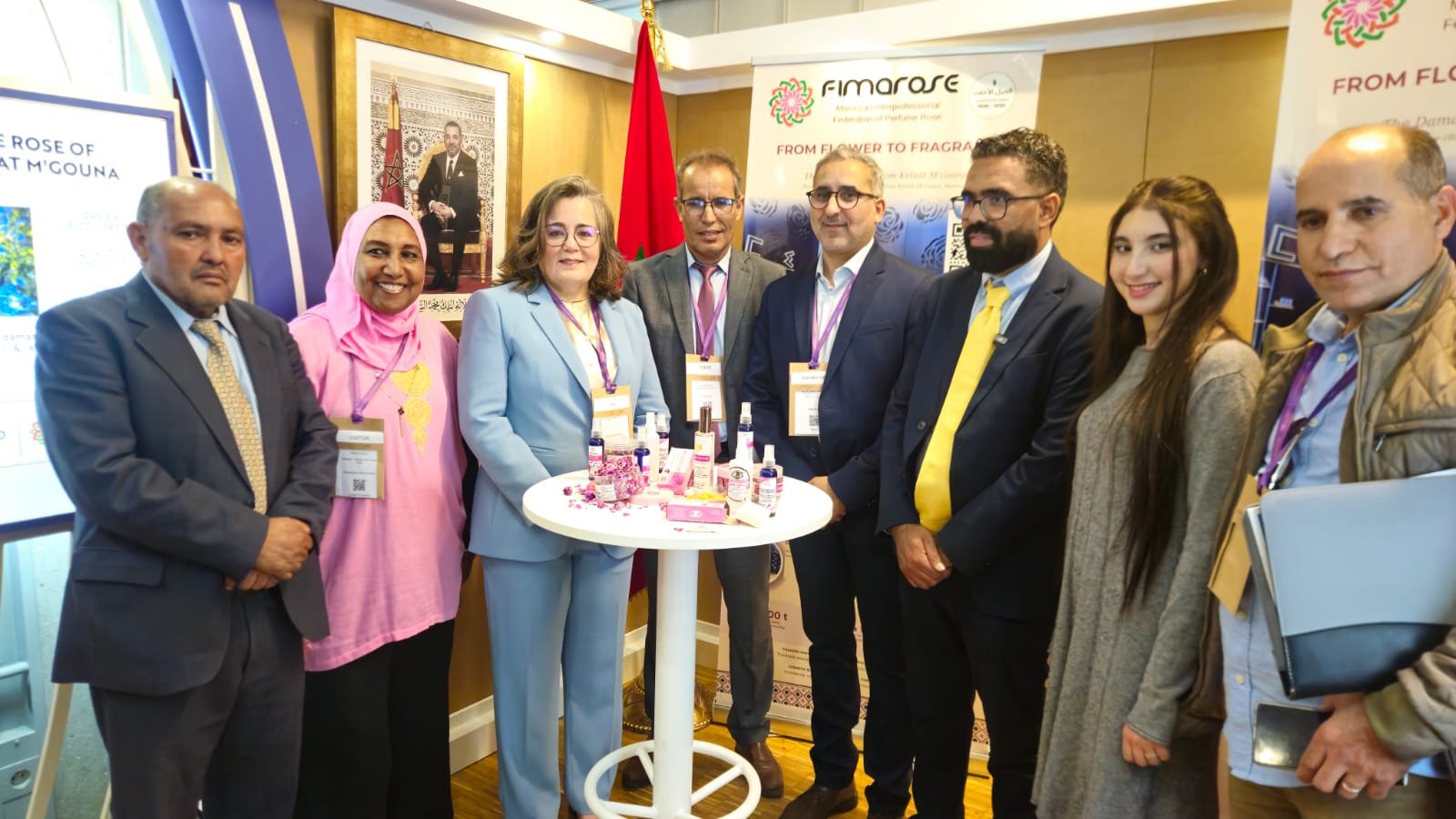 القنصل العام للمملكة بباريس تنوه بمشاركة FIMAROSE في معرض COSMETIC 360